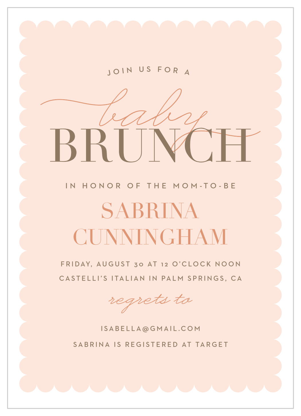 Baby Brunch Baby Shower Invitations