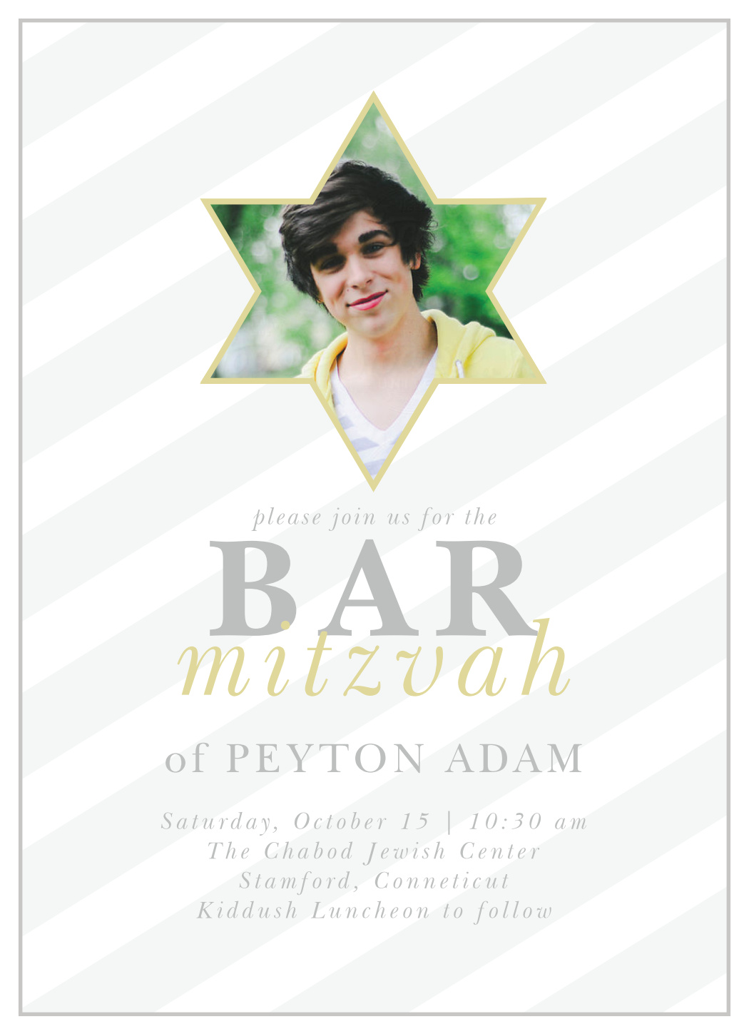 Frankly Framed Bar Mitzvah Invitations