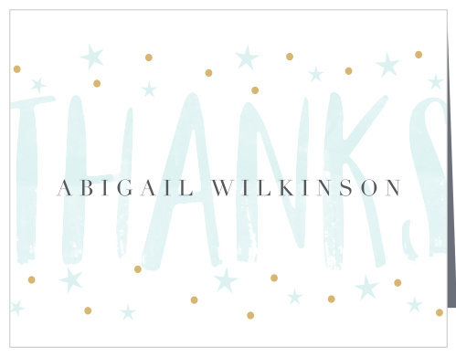 Delicate Night Baby Shower Thank You Cards