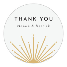 The Ornamental Badge logo square is the perfect finishing touch for this or any wedding invitation set.