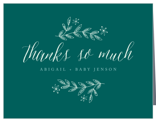 Spring Vine Baby Shower Thank You Cards