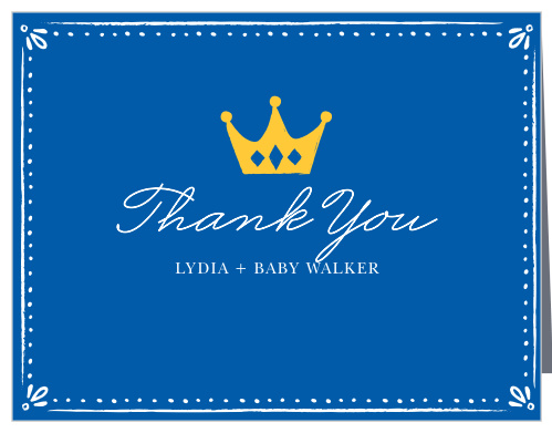 Sweet Prince Baby Shower Thank You Cards