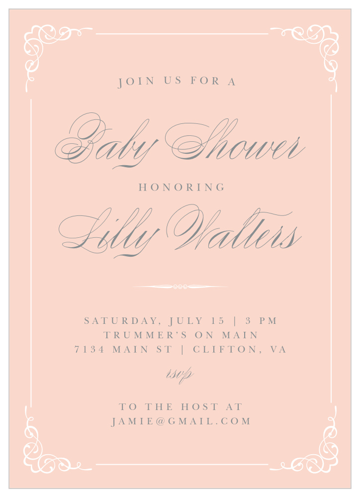 Tutu Cute Baby Shower Invitations