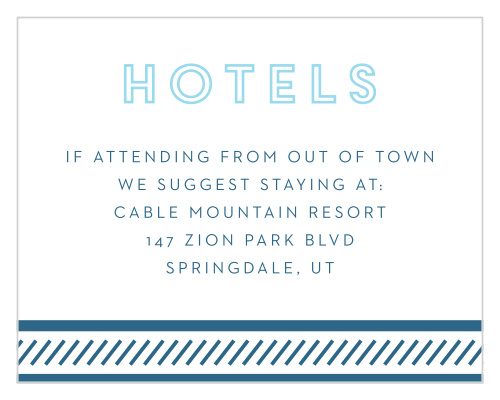 Retro Columns Bar Mitzvah Lodging Cards