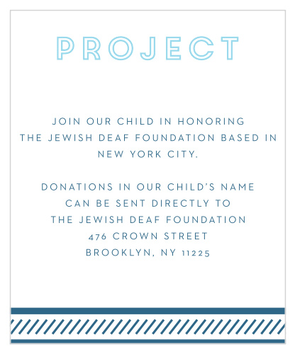 Retro Columns Bar Mitzvah Project Cards