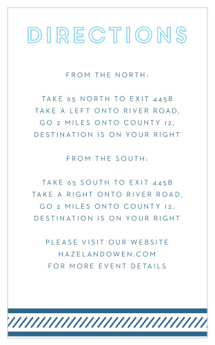 Retro Columns Bar Mitzvah Direction Cards