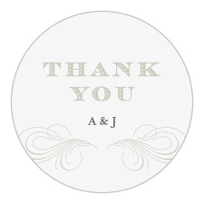 Gift family and friends our Streamlined Scroll Wedding Stickers as a memento of your special day. 