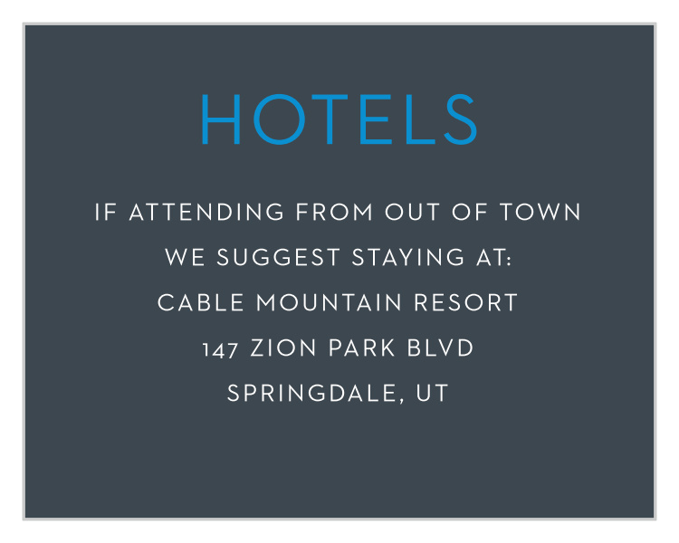 Make A Statement Bar Mitzvah Lodging Cards