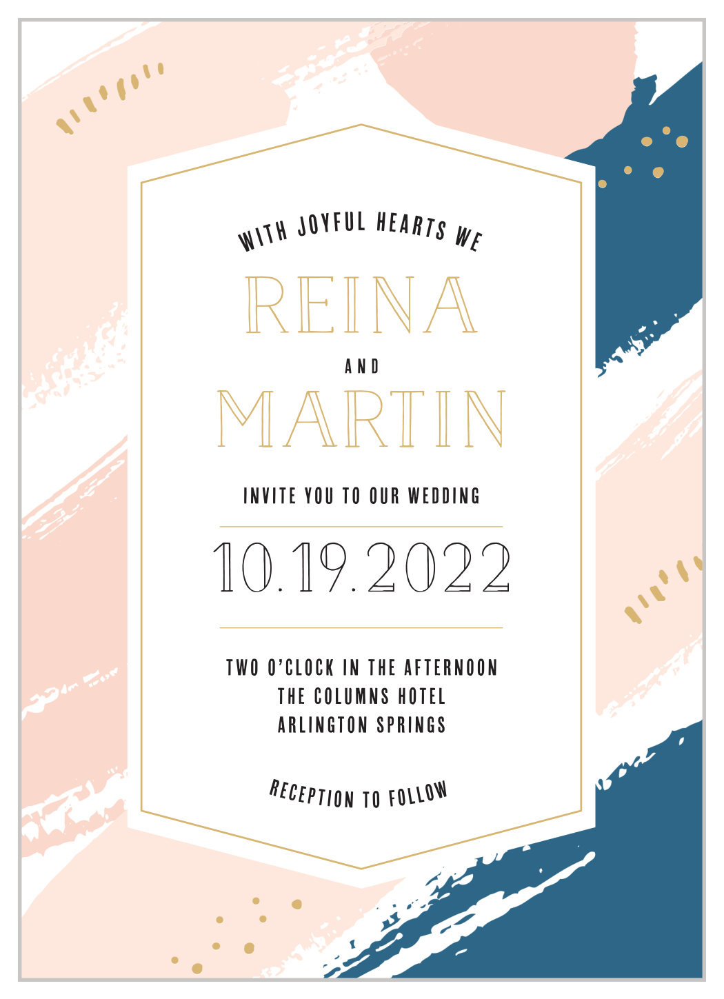 Perennial Painterly Wedding Invitations