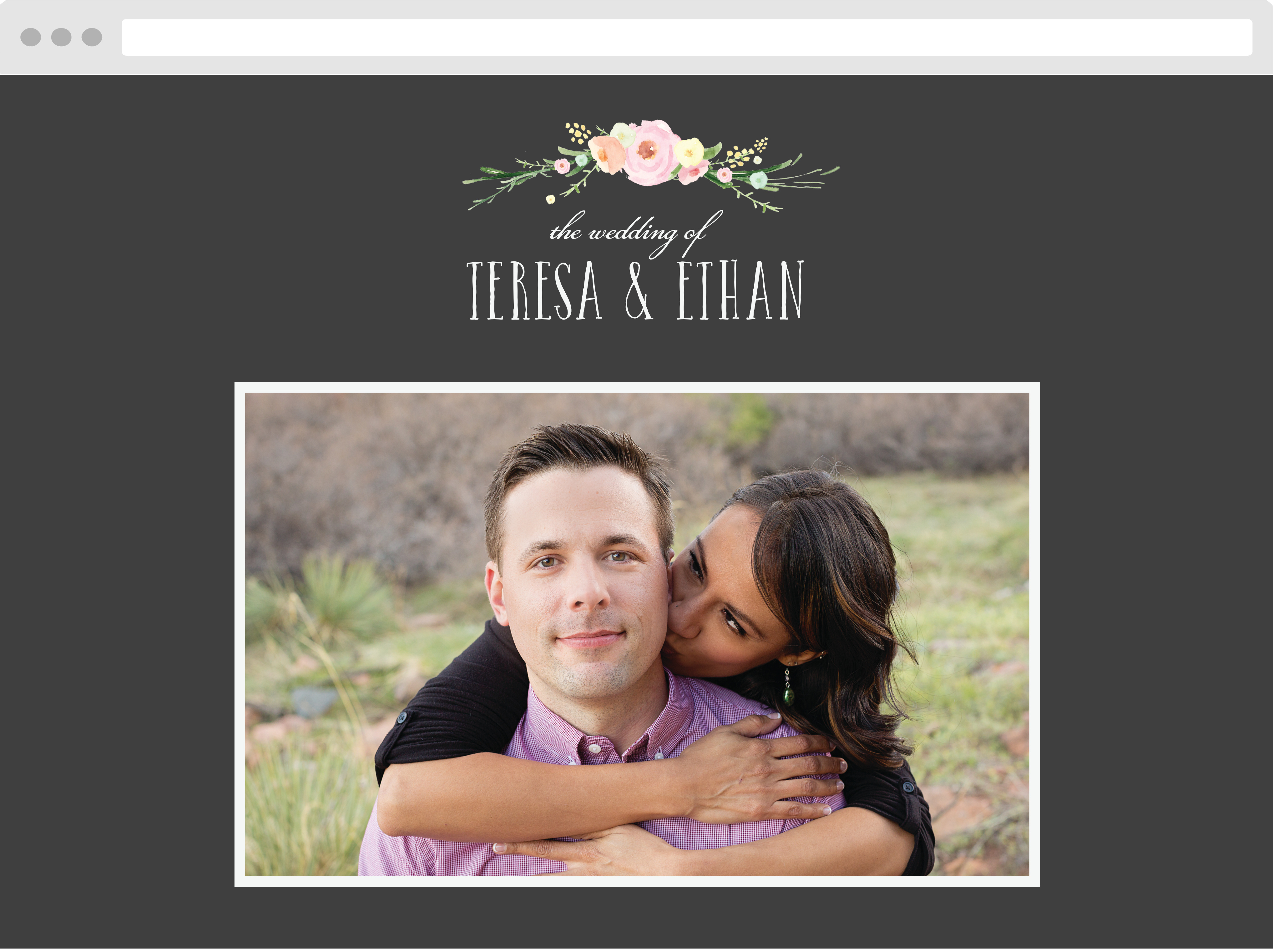 Shaded Garden Wedding Website