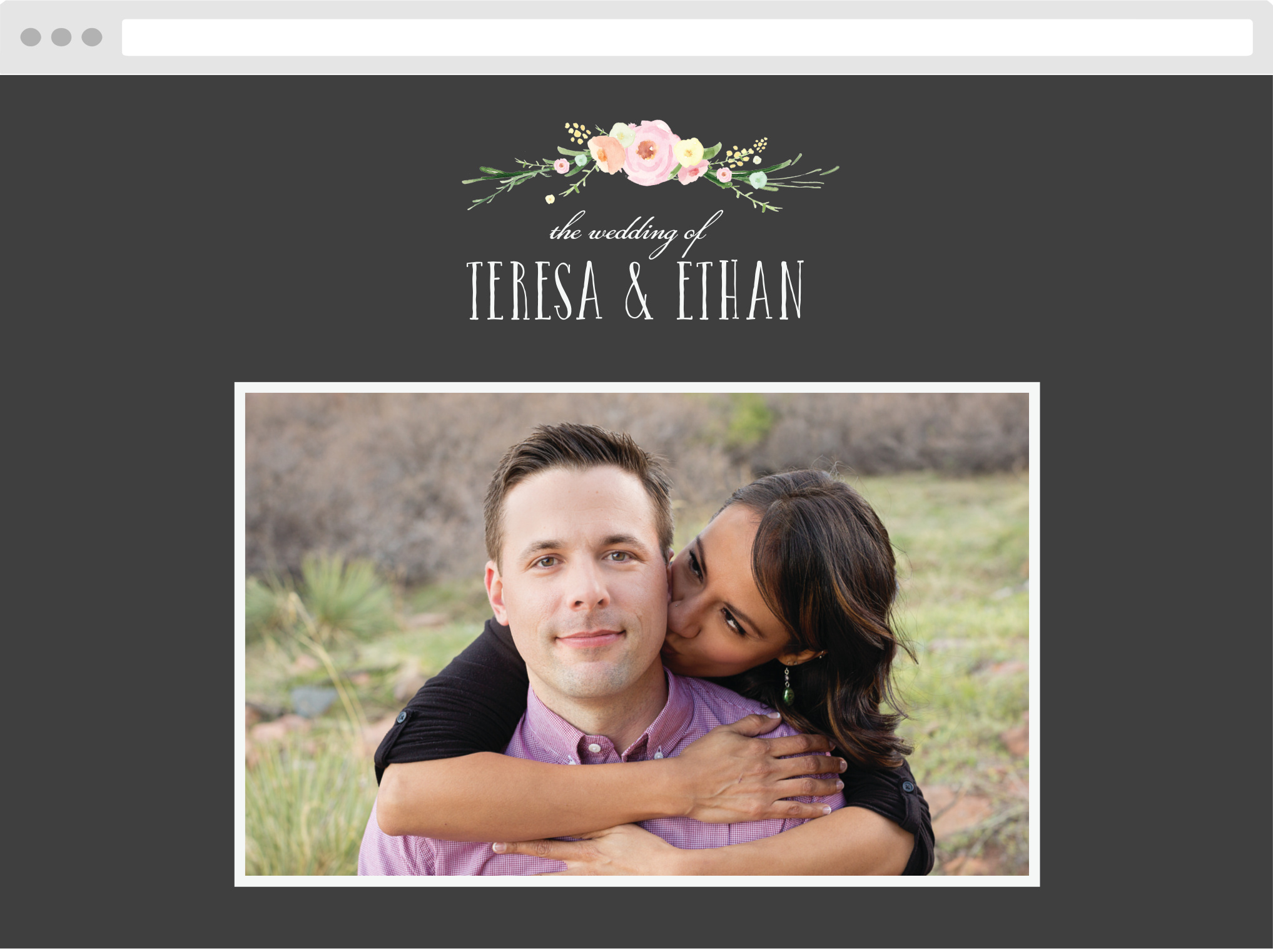 Shaded Garden Wedding Website