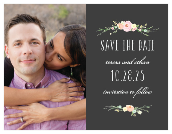 Give your friends and family plenty of time to mark their calendars with our Shaded Garden Save-the-Date Cards.