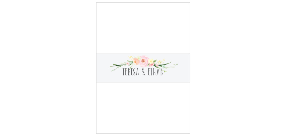 Shaded Garden Wedding Belly Bands
