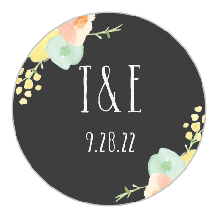 Shaded Garden Wedding Stickers