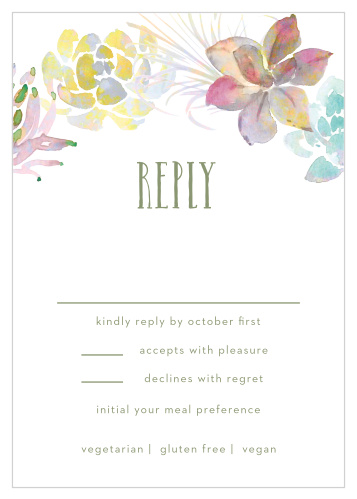 Succulent Wreath Response Cards