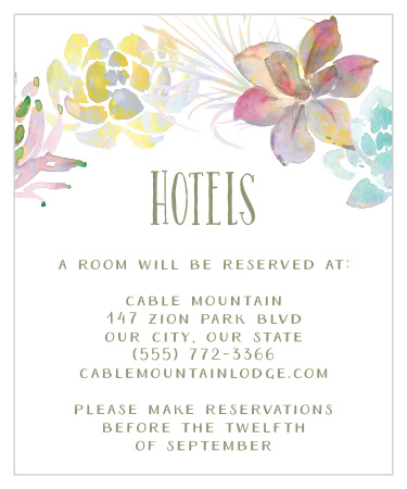 Succulent Wreath Accommodation Cards
