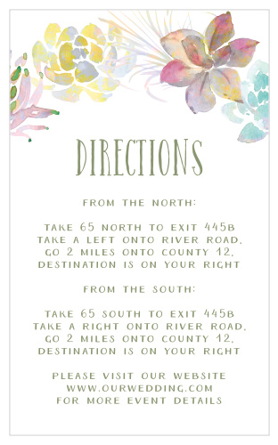 Succulent Wreath Direction Cards