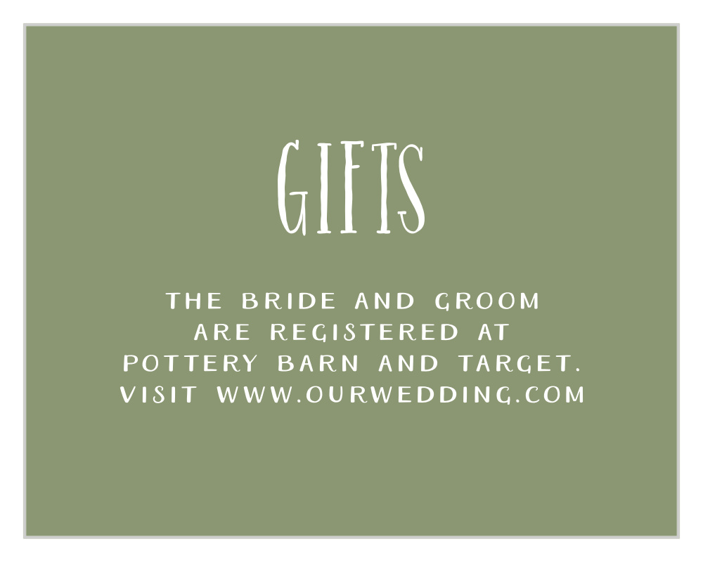 Succulent Wreath Registry Cards