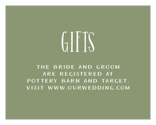 Succulent Wreath Registry Cards