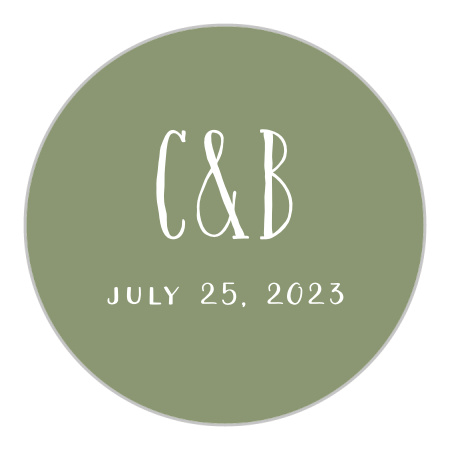 Succulent Wreath Wedding Stickers