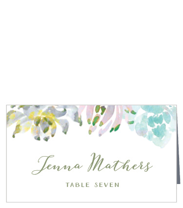 Succulent Wreath Place Cards
