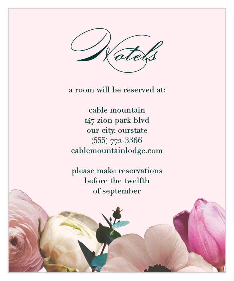 Southern Romance Accommodation Cards