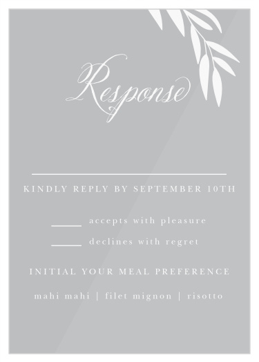 Greenery Leaves Clear Response Cards