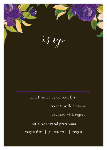 Purple Blooms Response Cards