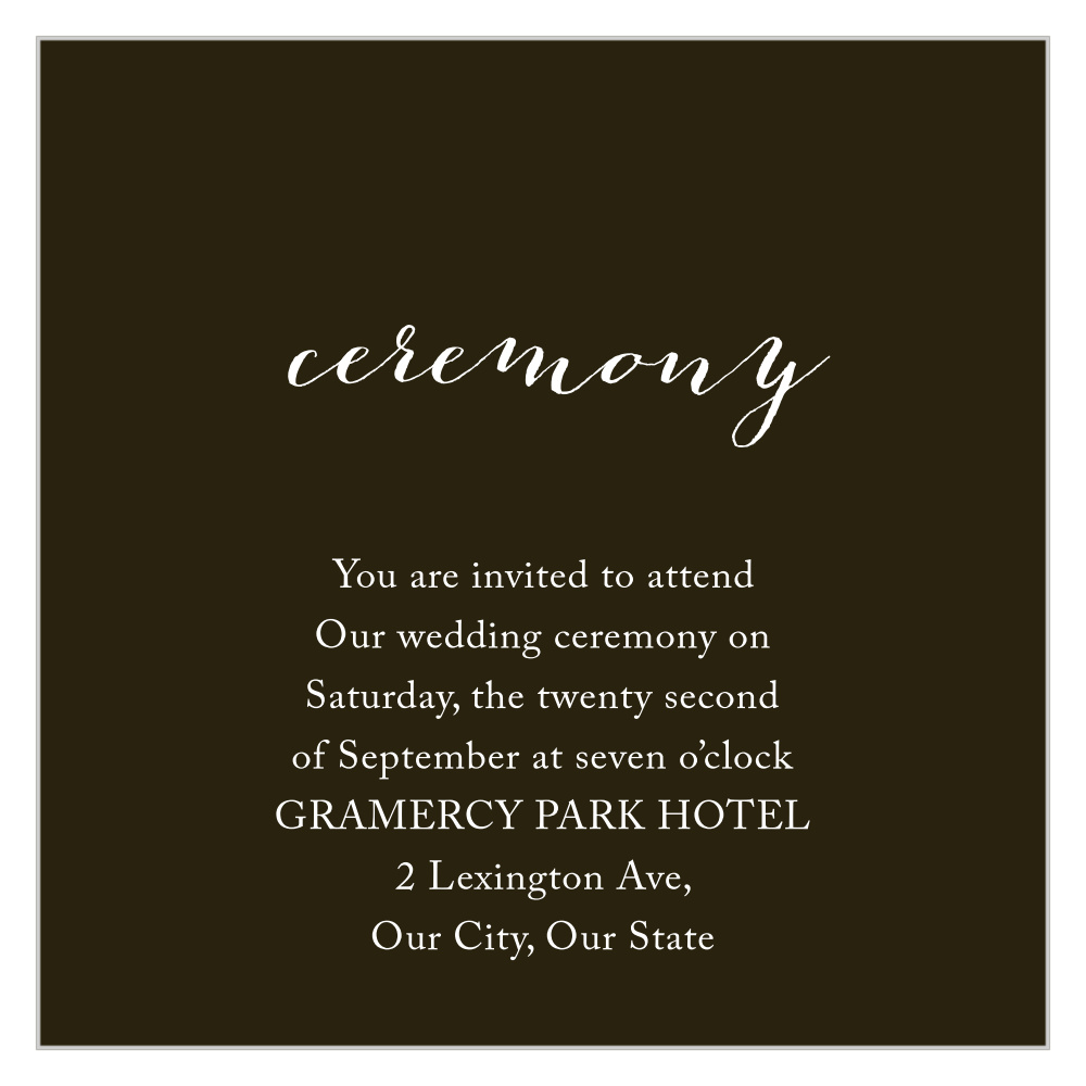 Purple Blooms Ceremony Cards