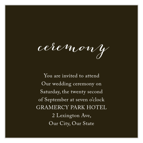 Purple Blooms Ceremony Cards