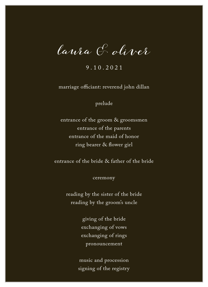 Purple Blooms Wedding Programs