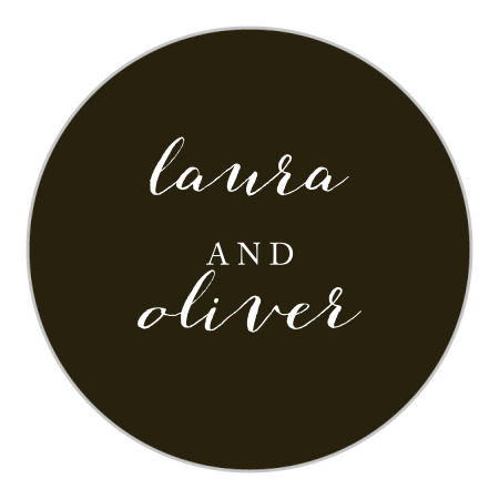 Purple Blooms Wedding Stickers