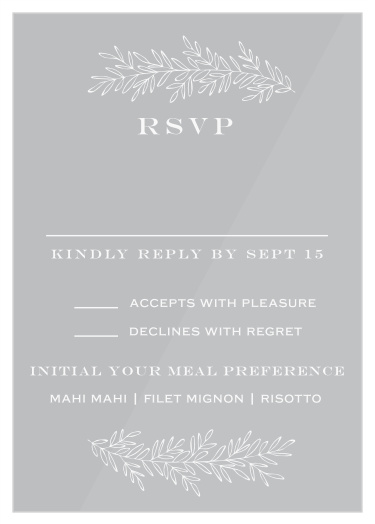 Vintage Greenery Clear Response Cards
