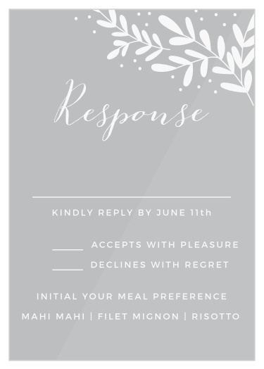 Garden Leaves Clear Response Cards
