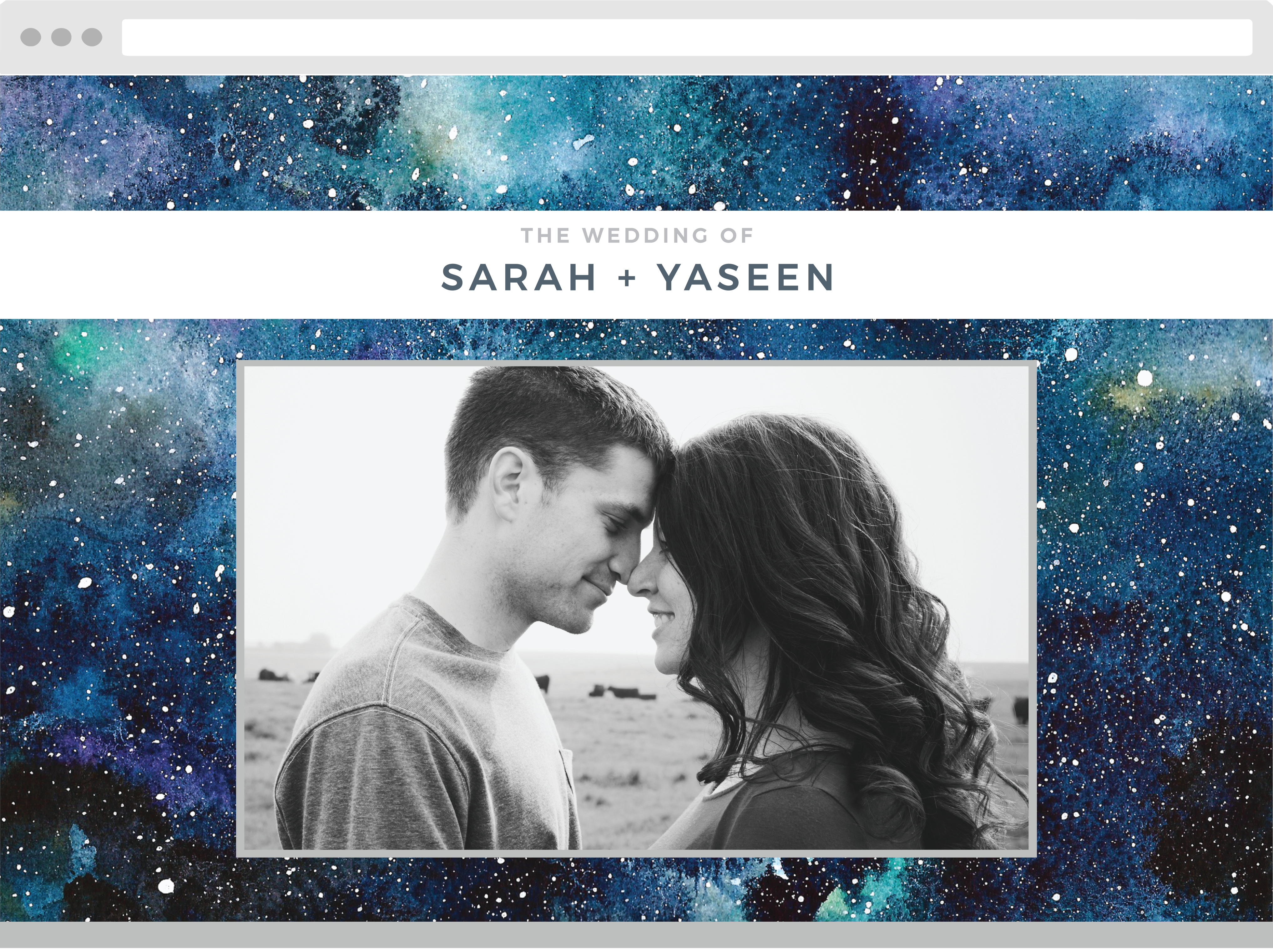 Starry Galaxy Wedding Website