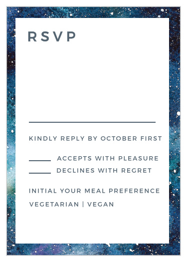 Starry Galaxy Response Cards