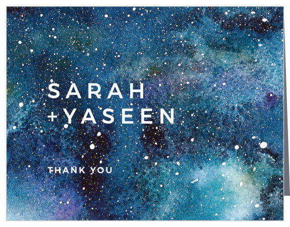 Starry Galaxy Wedding Thank You Cards