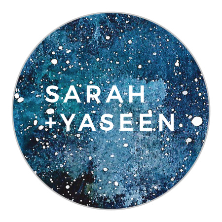 Starry Galaxy Wedding Stickers
