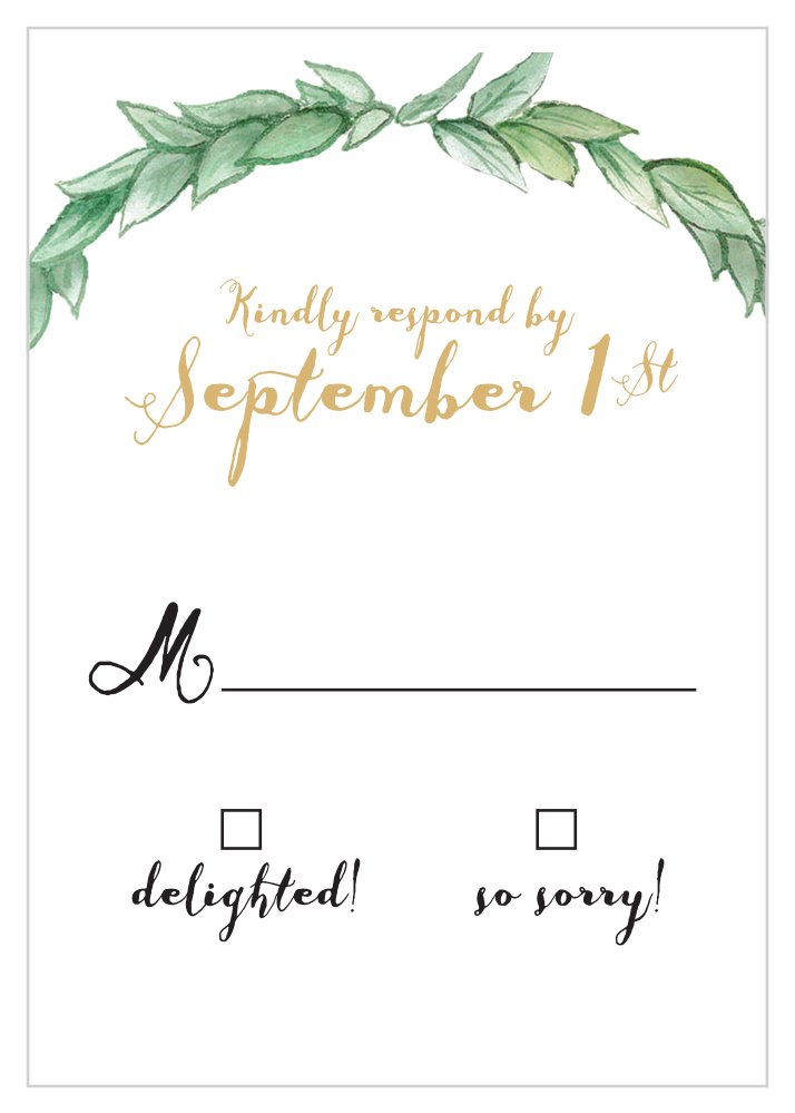 Leafy Love Foil Response Cards