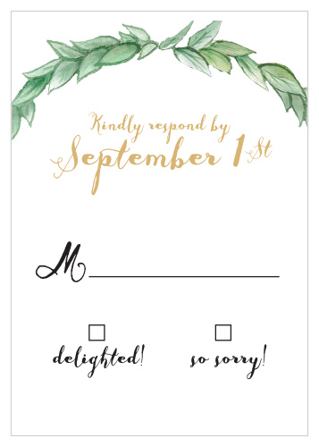 Leafy Love Foil Response Cards