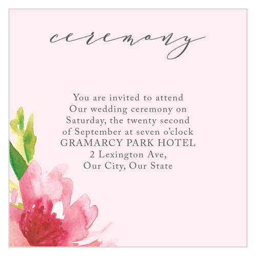 Botanical Gardens Ceremony Cards