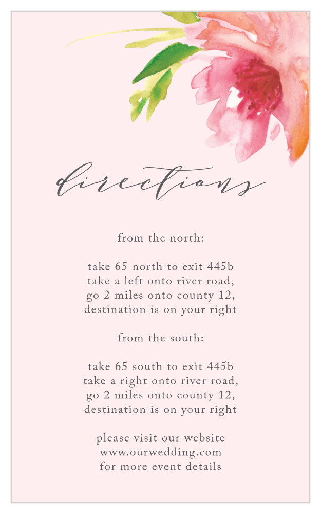 Botanical Gardens Direction Cards