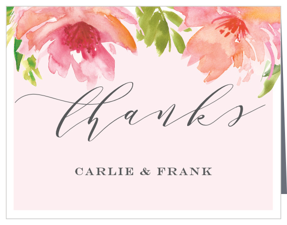 Botanical Gardens Wedding Thank You Cards