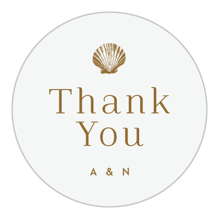 Tiny Seashell Wedding Stickers