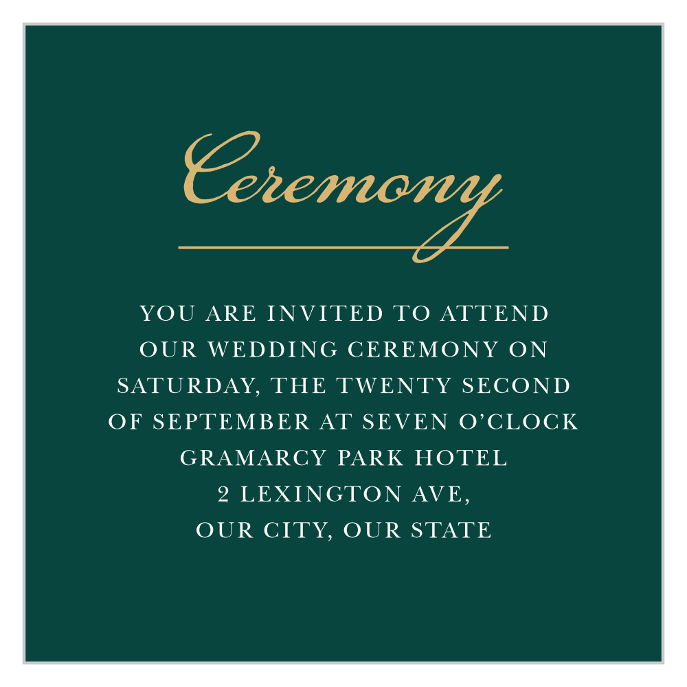 Amaryllis Bouquet Ceremony Cards