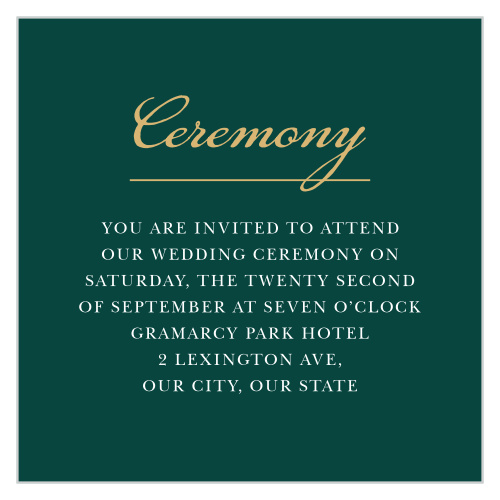 Amaryllis Bouquet Ceremony Cards