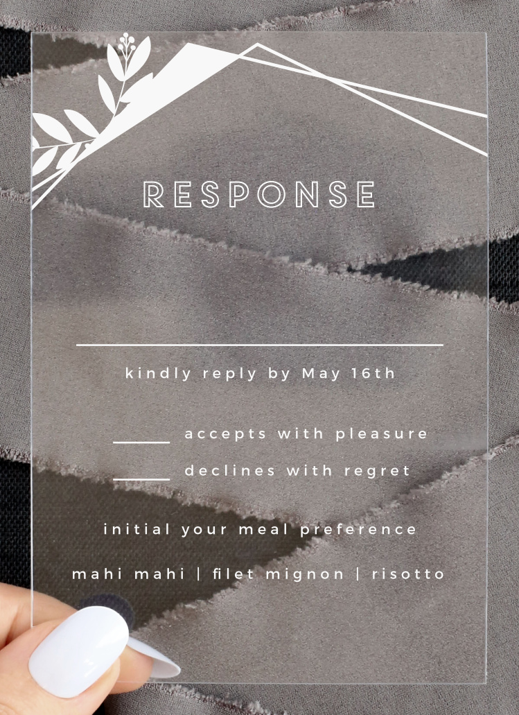 Modern Flora Clear Response Cards