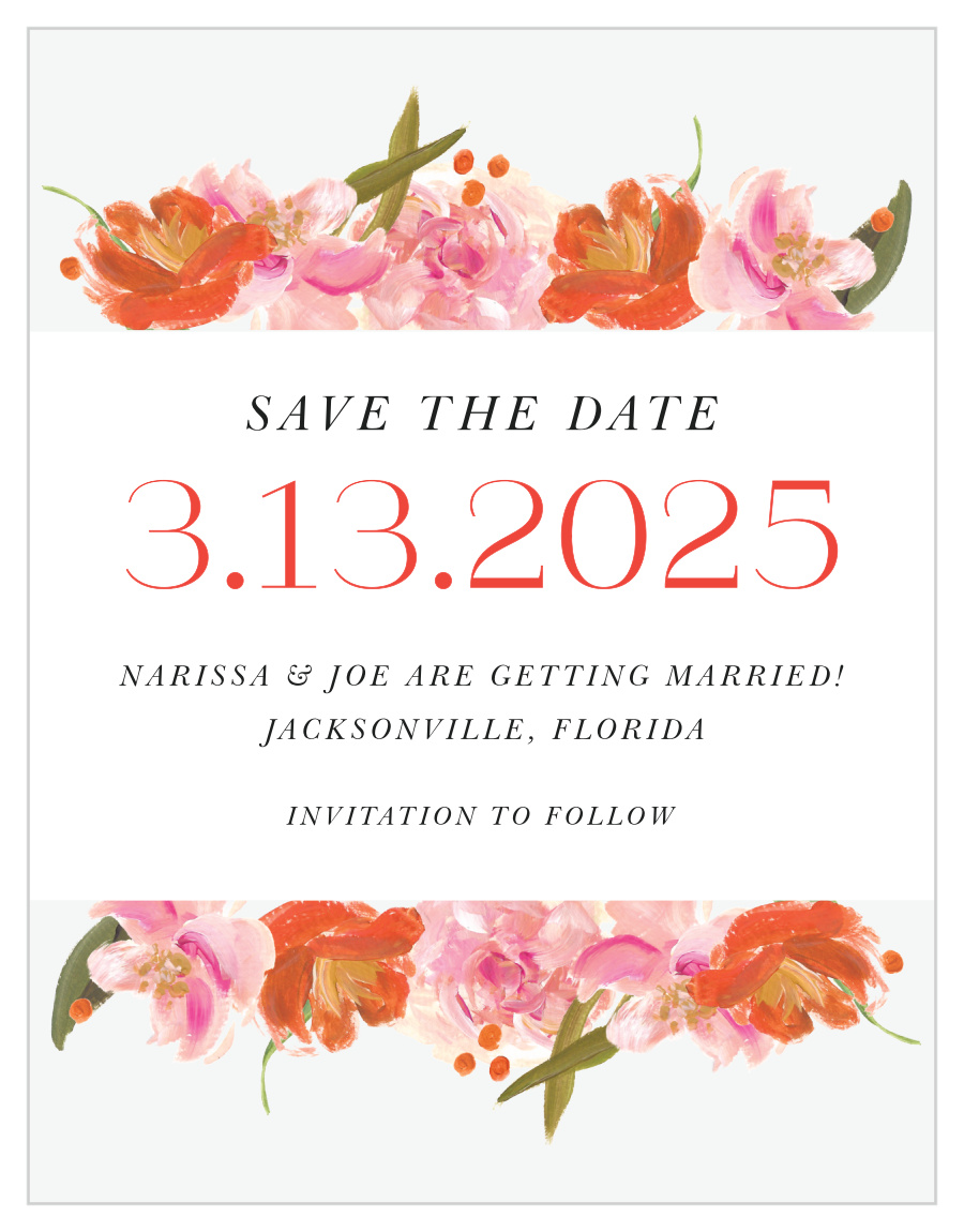 Colorful Oil Paint Save the Date Magnets