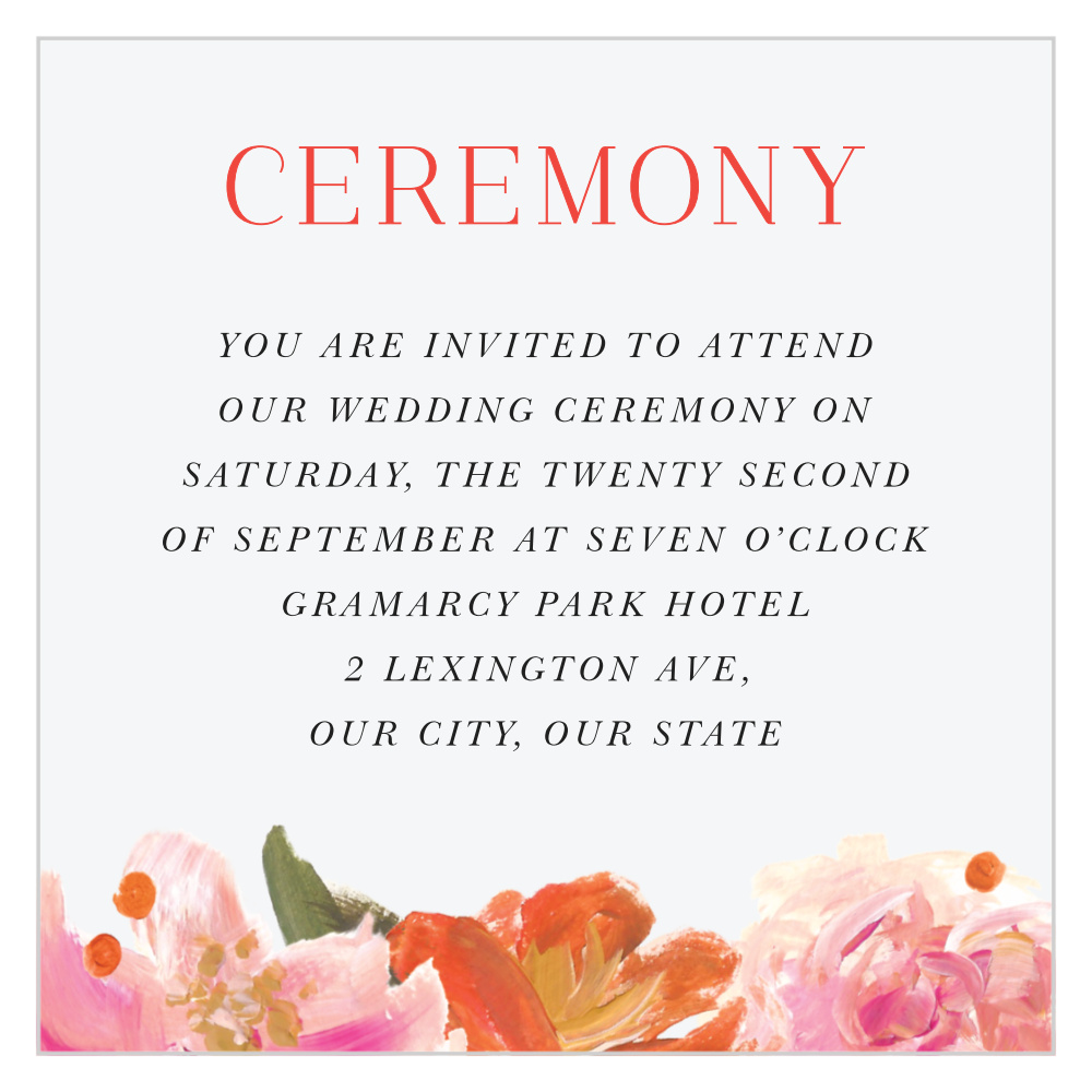 Colorful Oil Paint Ceremony Cards