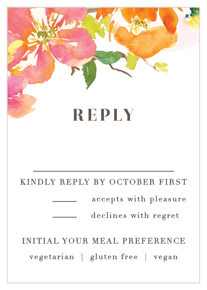 Colorful Garden Response Cards